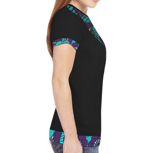 AFRIKA FLOWER New All Over Print T-shirt for Women
