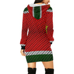 GWADA FLAG All Over Print Hoodie Mini Dress