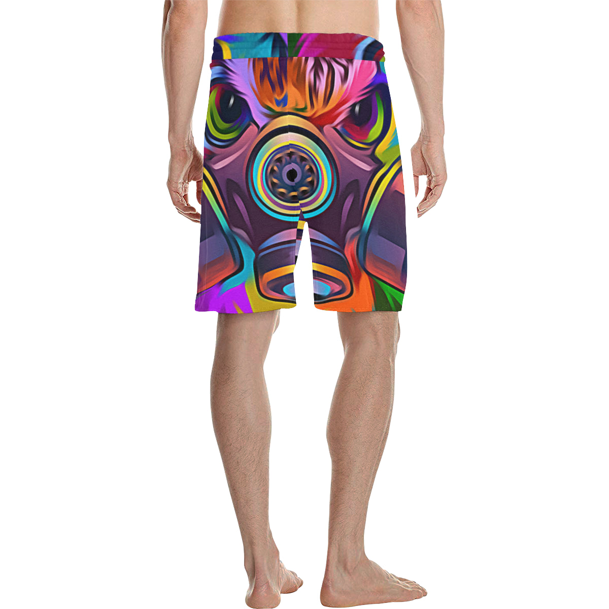 COLORING OWL Men's All Over Print Casual Shorts