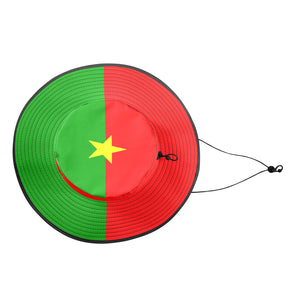 BURKINA FASO FLAG Wide Brim Bucket Hat