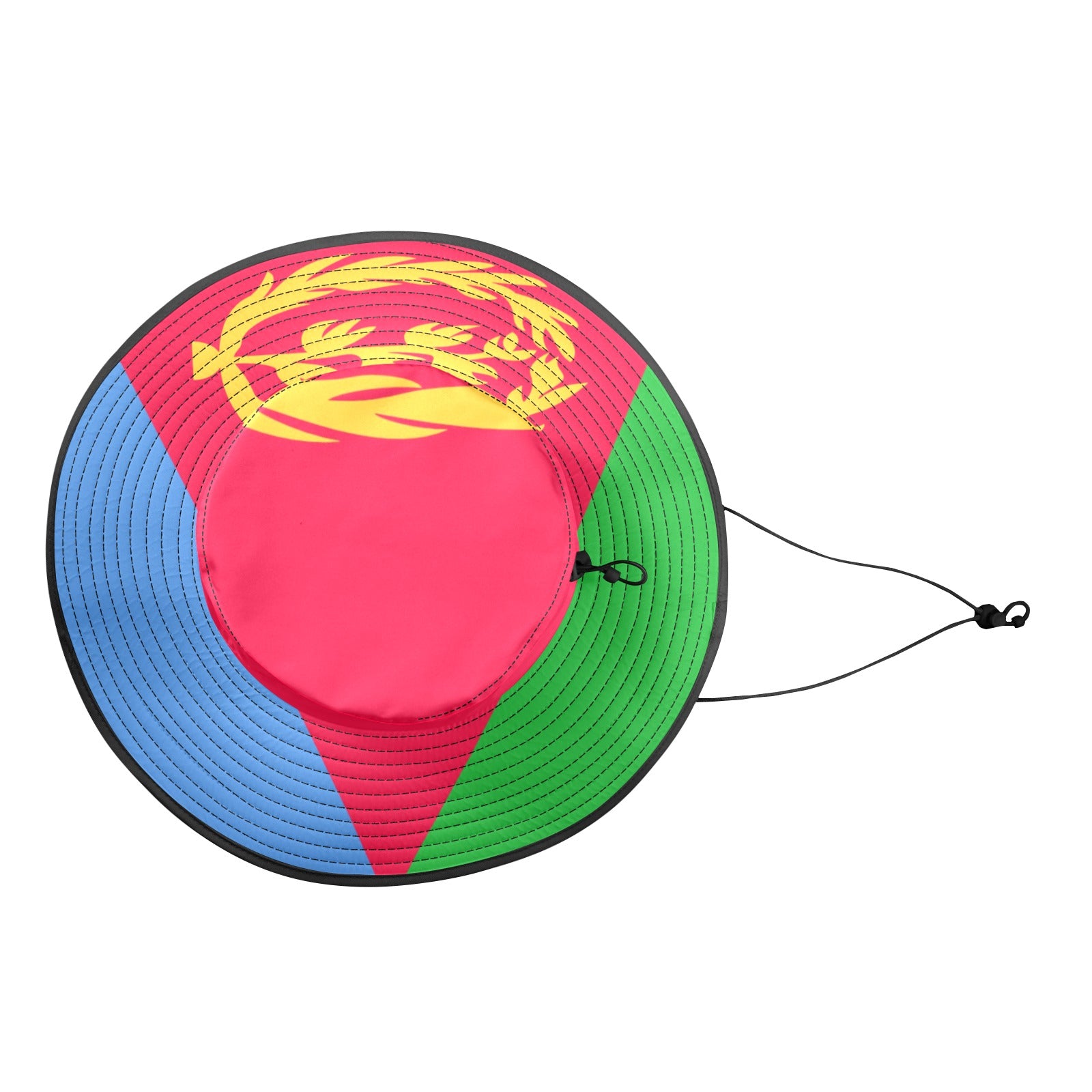 ERITREA FLAG Wide Brim Bucket Hat