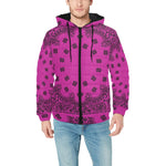 BANDANA GRAPE PADDED HOODIE JACKET