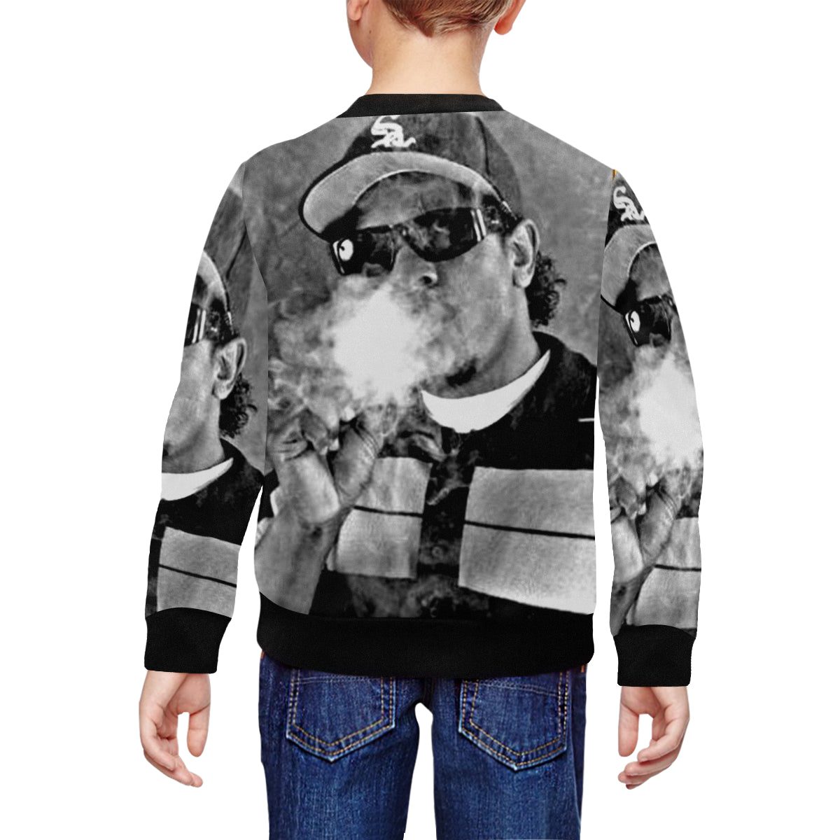 EAZY E SMOKY All Over Print Crewneck Sweatshirt for Kids (Model H29)