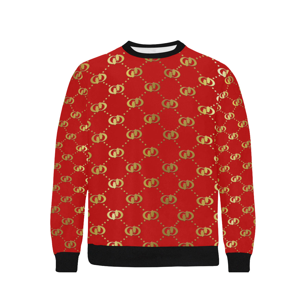 EXCELLENCE RDGLD Men's Rib Cuff Crew Neck Sweatshirt