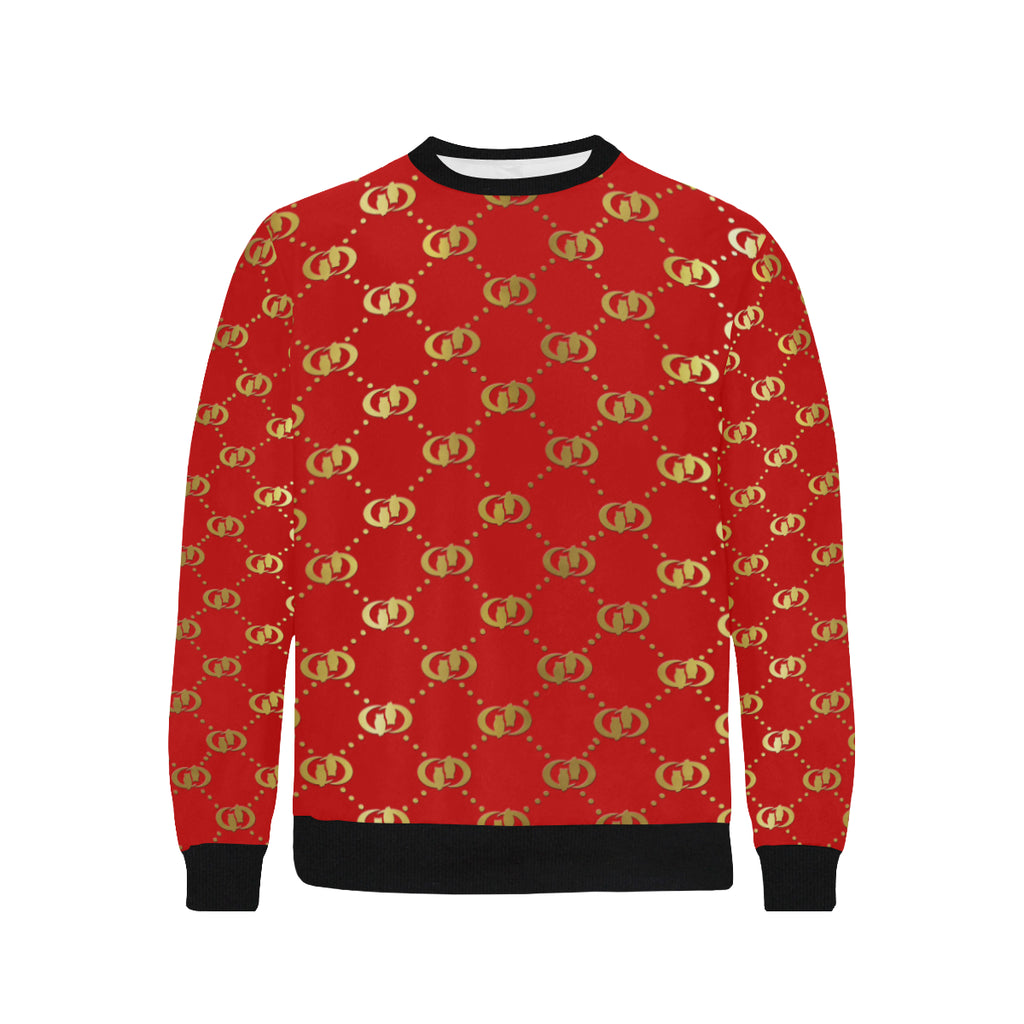 EXCELLENCE RDGLD Men's Rib Cuff Crew Neck Sweatshirt