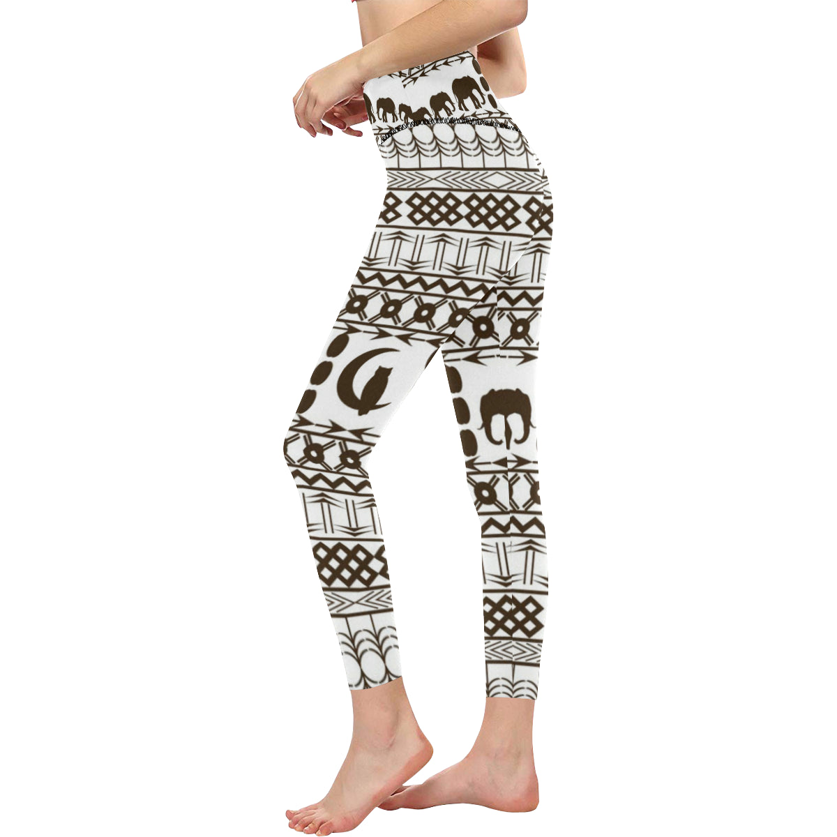 ELEPHANT ORNEMENT All Over Print High-Waisted Leggings