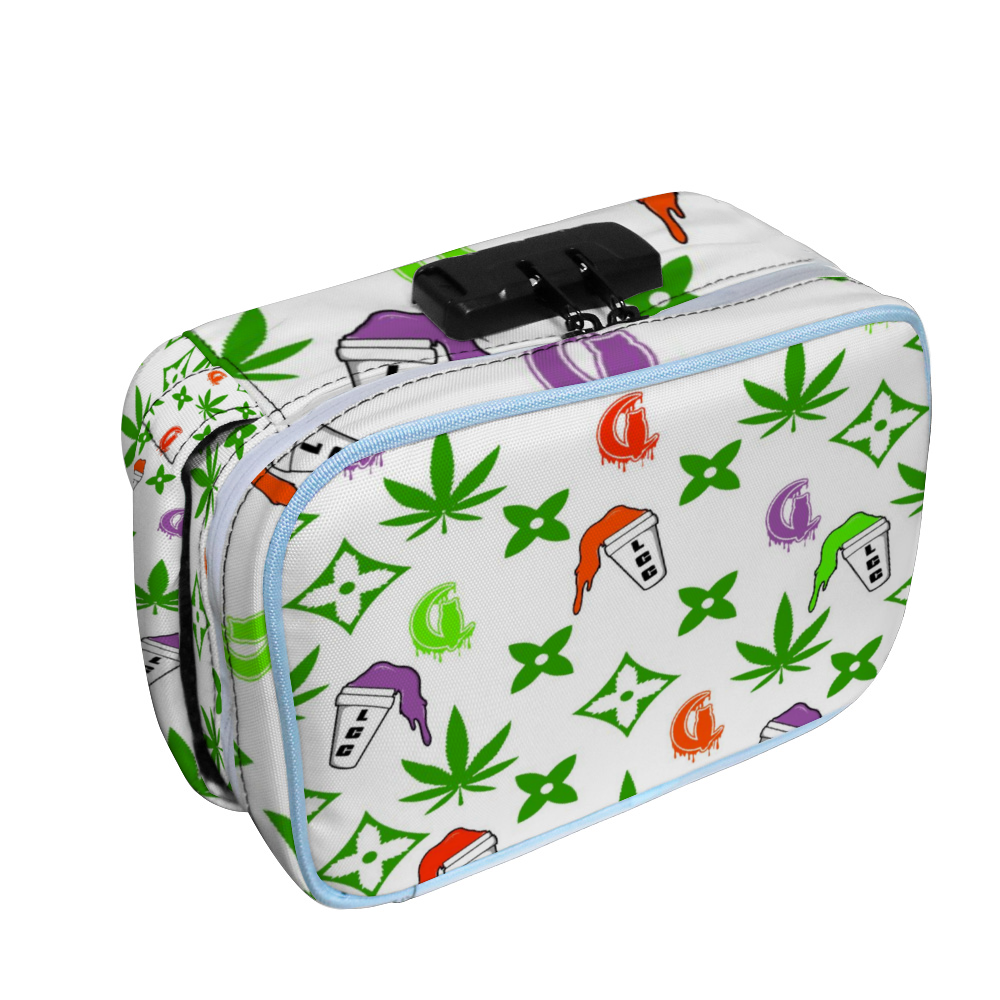 LEAN BACC Bags Combination Lock Active Charcoal Cigar Bag Zipper Closure