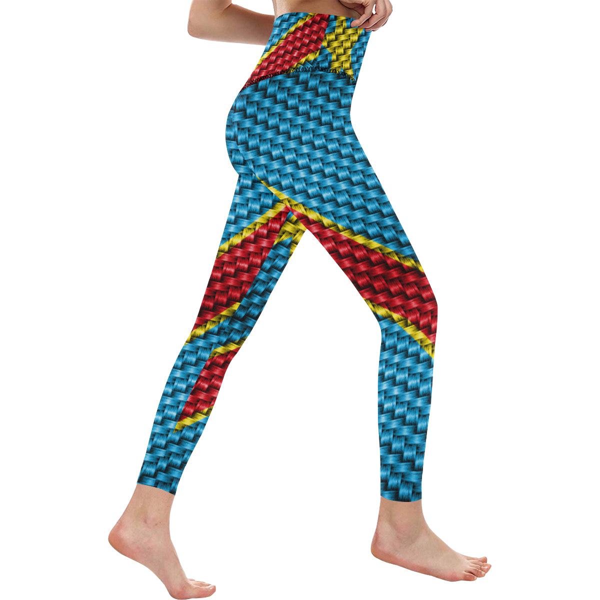 CONGO FLAG All Over Print High-Waisted Leggings