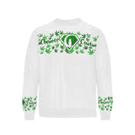 SUPER DANK WHT Men's Rib Cuff Crew Neck Sweatshirt