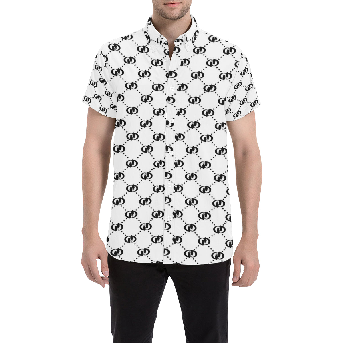 EXCELLENCE BLACC Men's All Over Print Short Sleeve Shirt