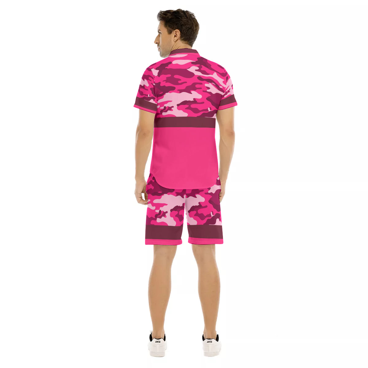 CAMOUFLAGE PINKISH Men's Short Sleeve Shirt Sets