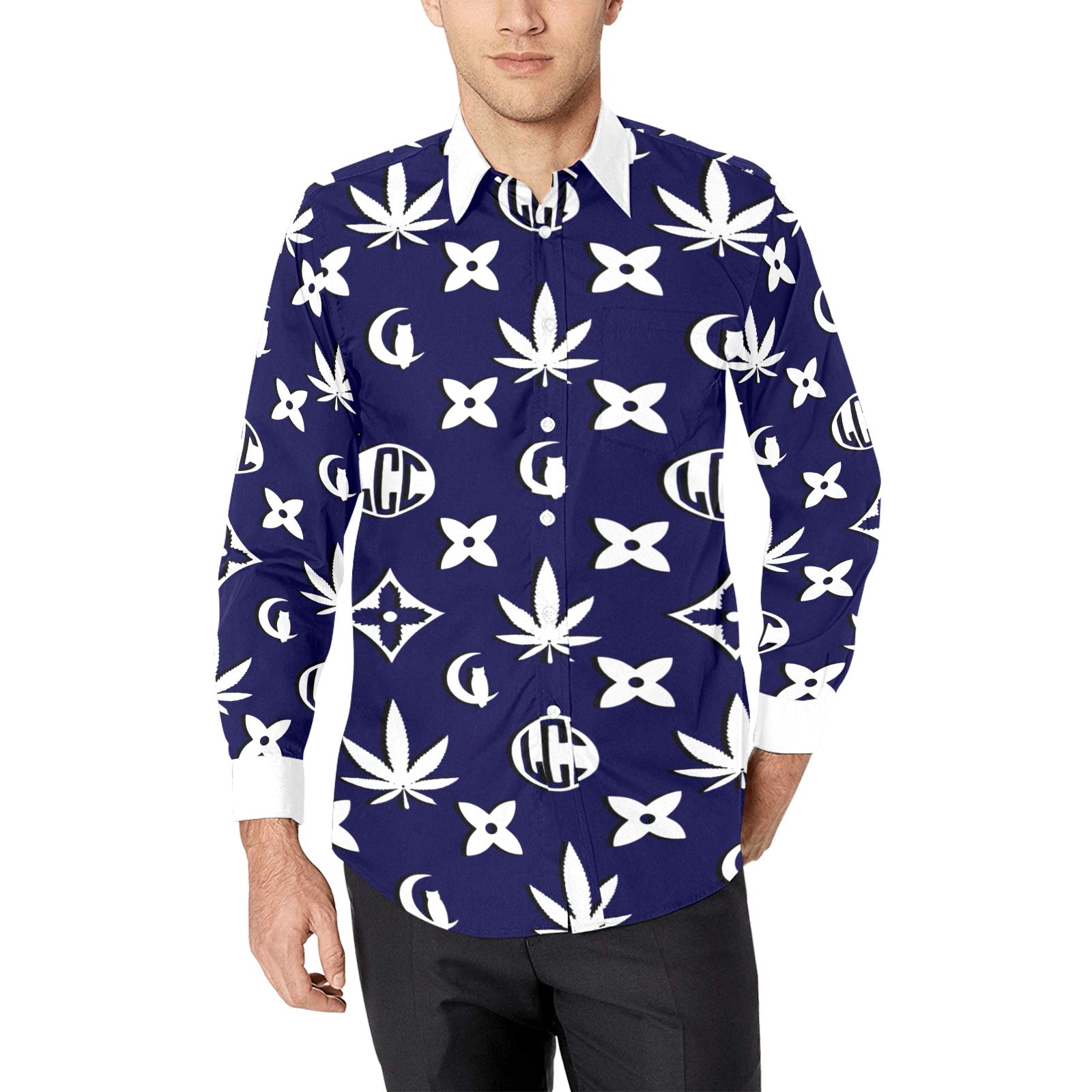 LCC WEEDY Men's Casual Dress Shirt