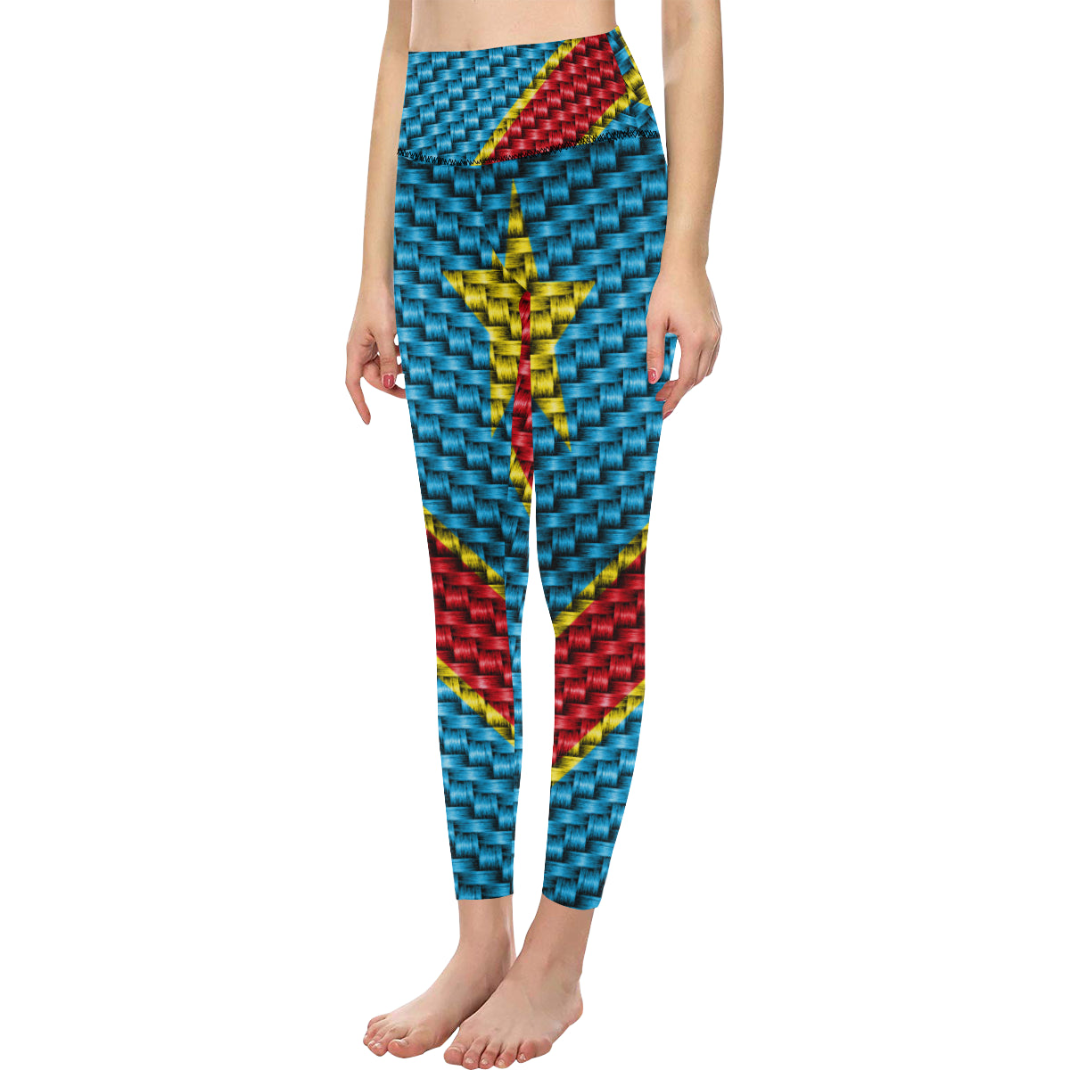 CONGO FLAG All Over Print High-Waisted Leggings