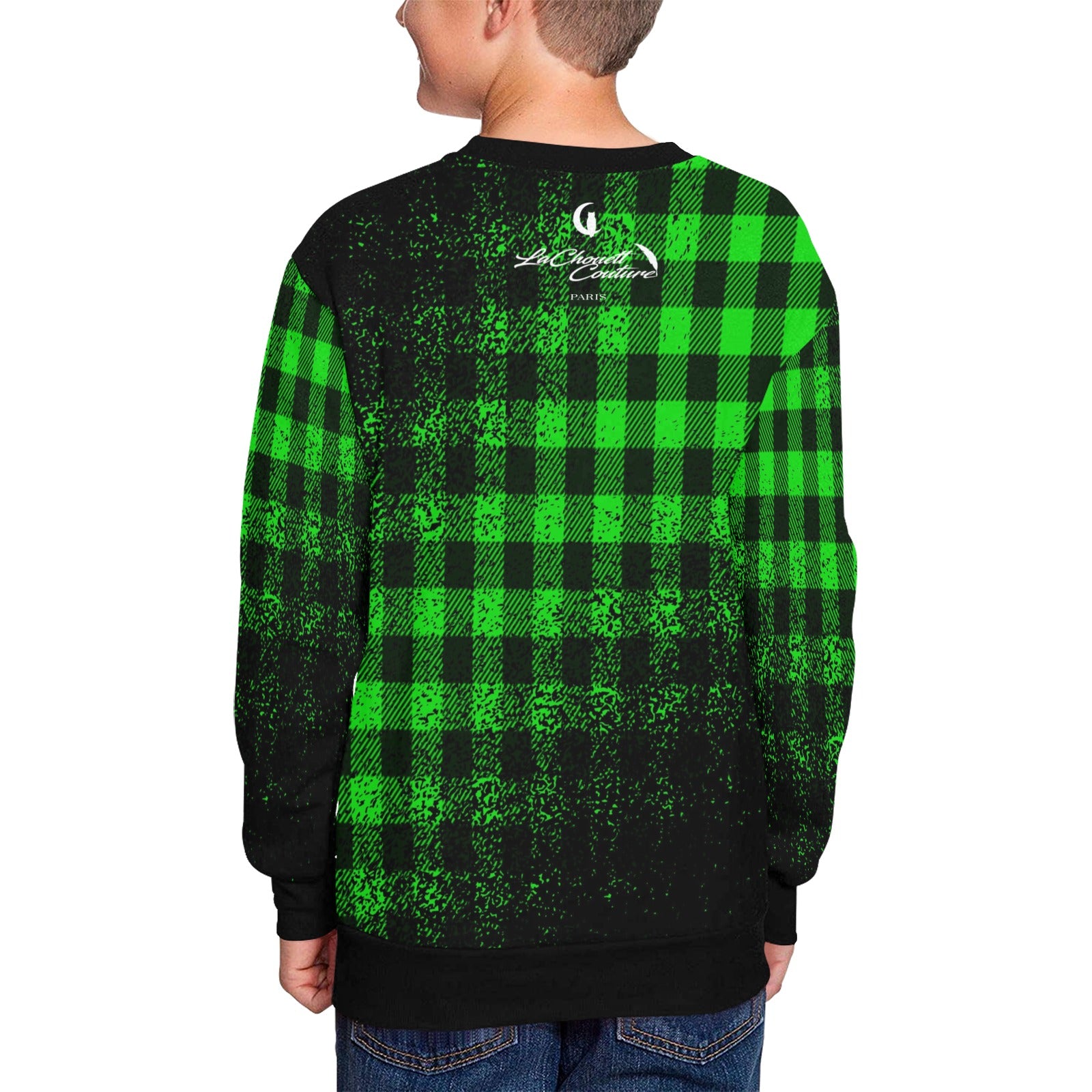 DUSTY PLAID Kids' All Over Print Sweatshirt