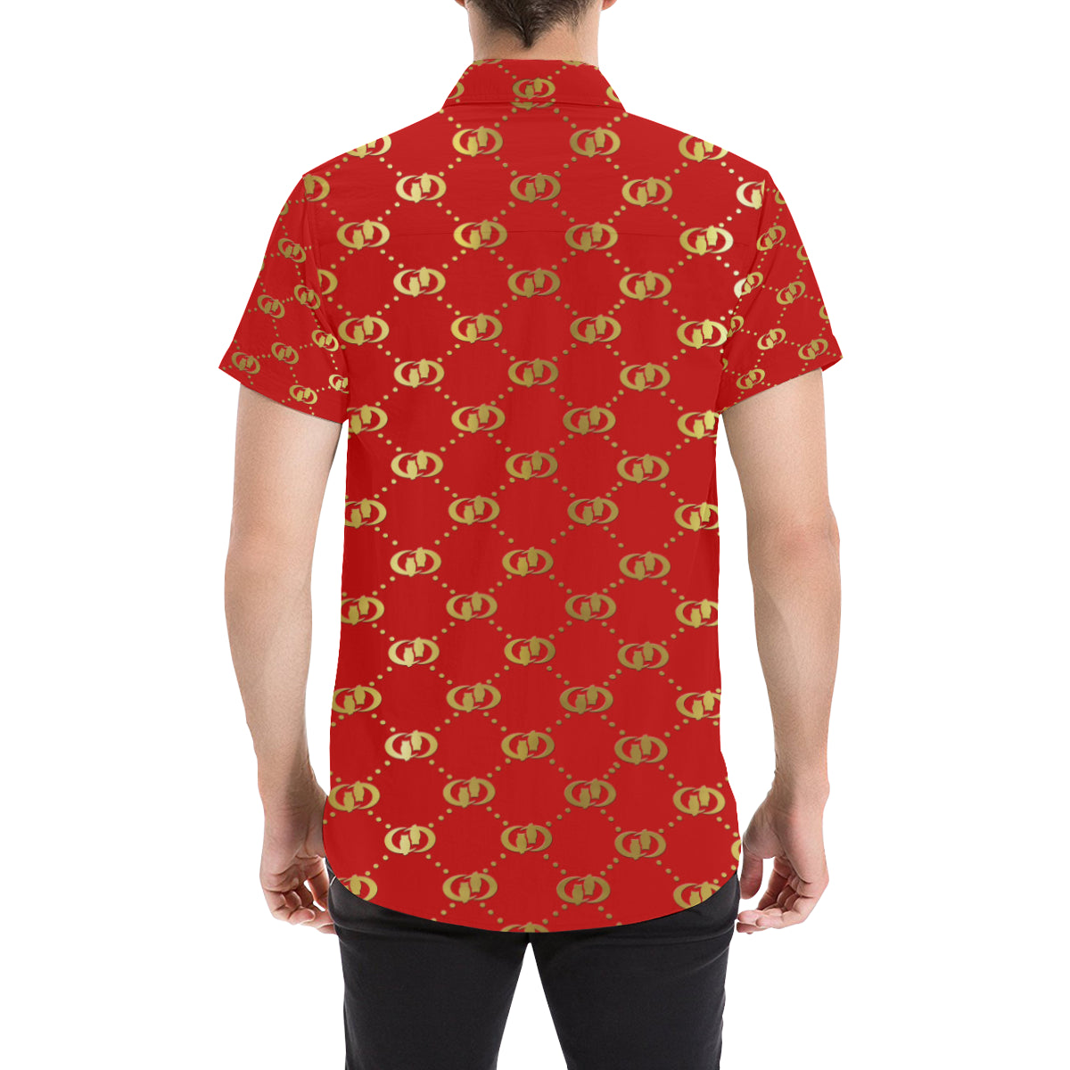 EXCELLENCE RDGLD Men's All Over Print Short Sleeve Shirt