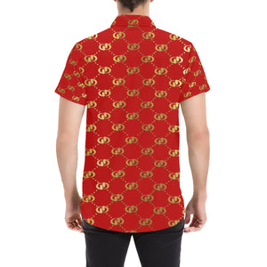 EXCELLENCE RDGLD Men's All Over Print Short Sleeve Shirt