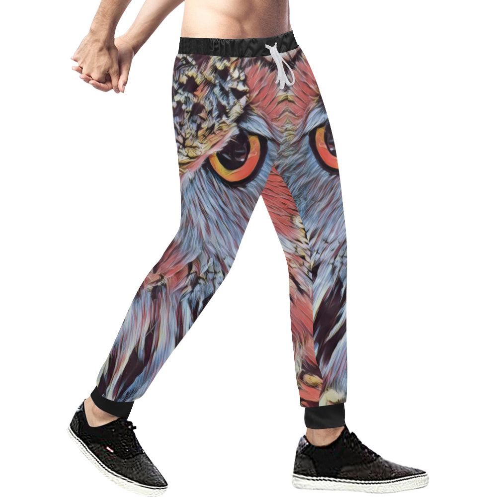WISE OWL Men's All Over Print Sweatpants (Model L11)