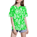 BANDANA PAISLEY All Over Print Baseball Jersey for Women