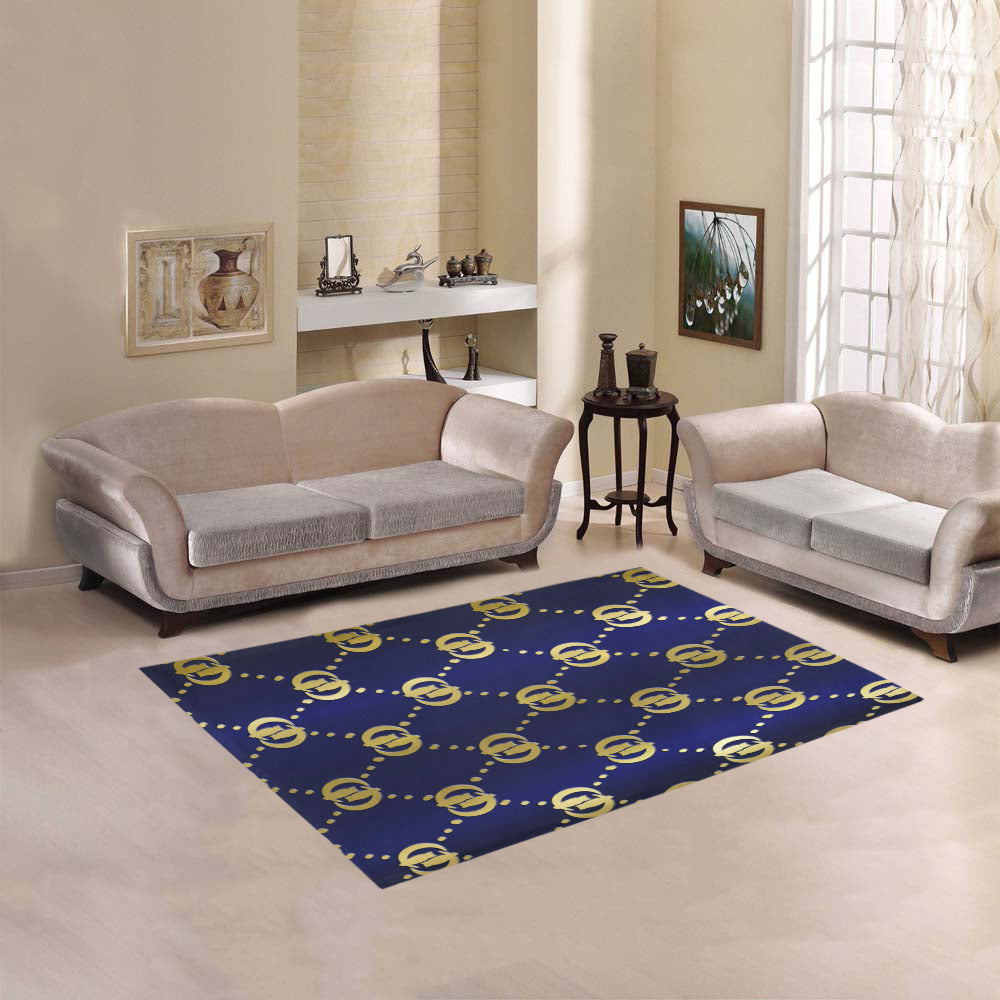 GOODY BLUE Area Rug 5'3''x4'