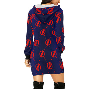 GOODIE BR All Over Print Hoodie Mini Dress