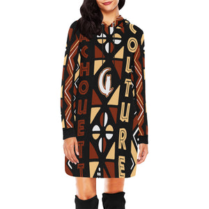 BOGOLAN STYLE All Over Print Hoodie Mini Dress