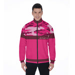 CAMOUFLAGE PINKISH Stand Collar Jacket