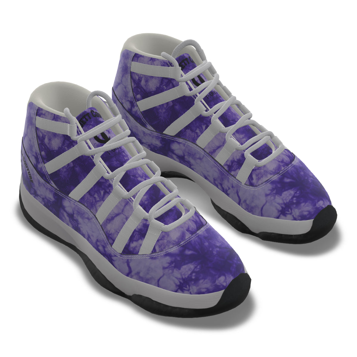TIE DYE GRAPES Men's High Top Basketball Shoes