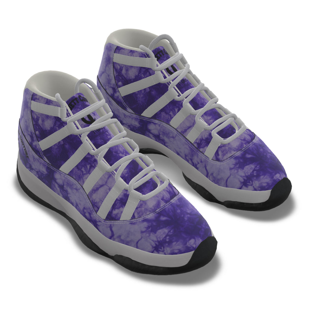 TIE DYE GRAPES Men's High Top Basketball Shoes