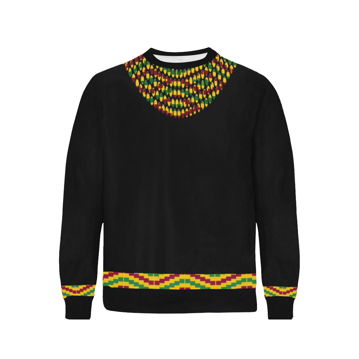 KEMET STYLE STRASS Men's Rib Cuff Crew Neck Sweatshirt