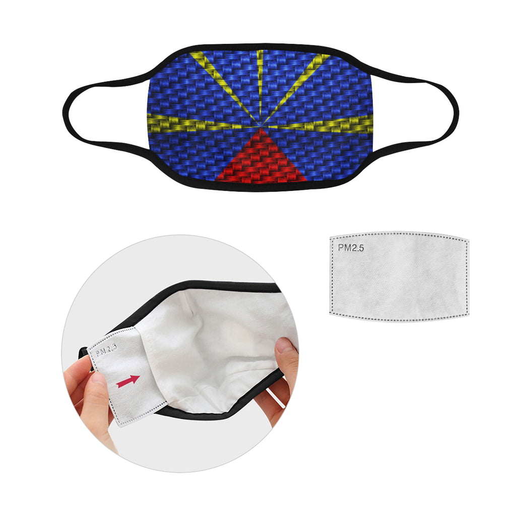 LA REUNION FLAG Mouth Mask in One Piece (2 Filters Included)