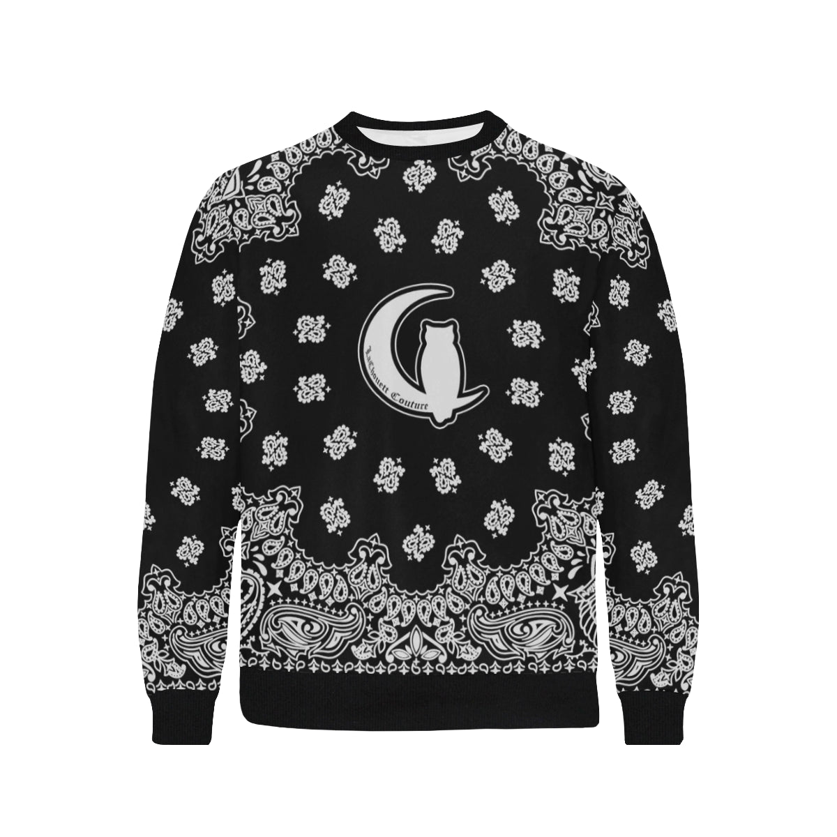BANDANA BLACC Men's Rib Cuff Crew Neck Sweatshirt