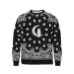 BANDANA BLACC Men's Rib Cuff Crew Neck Sweatshirt