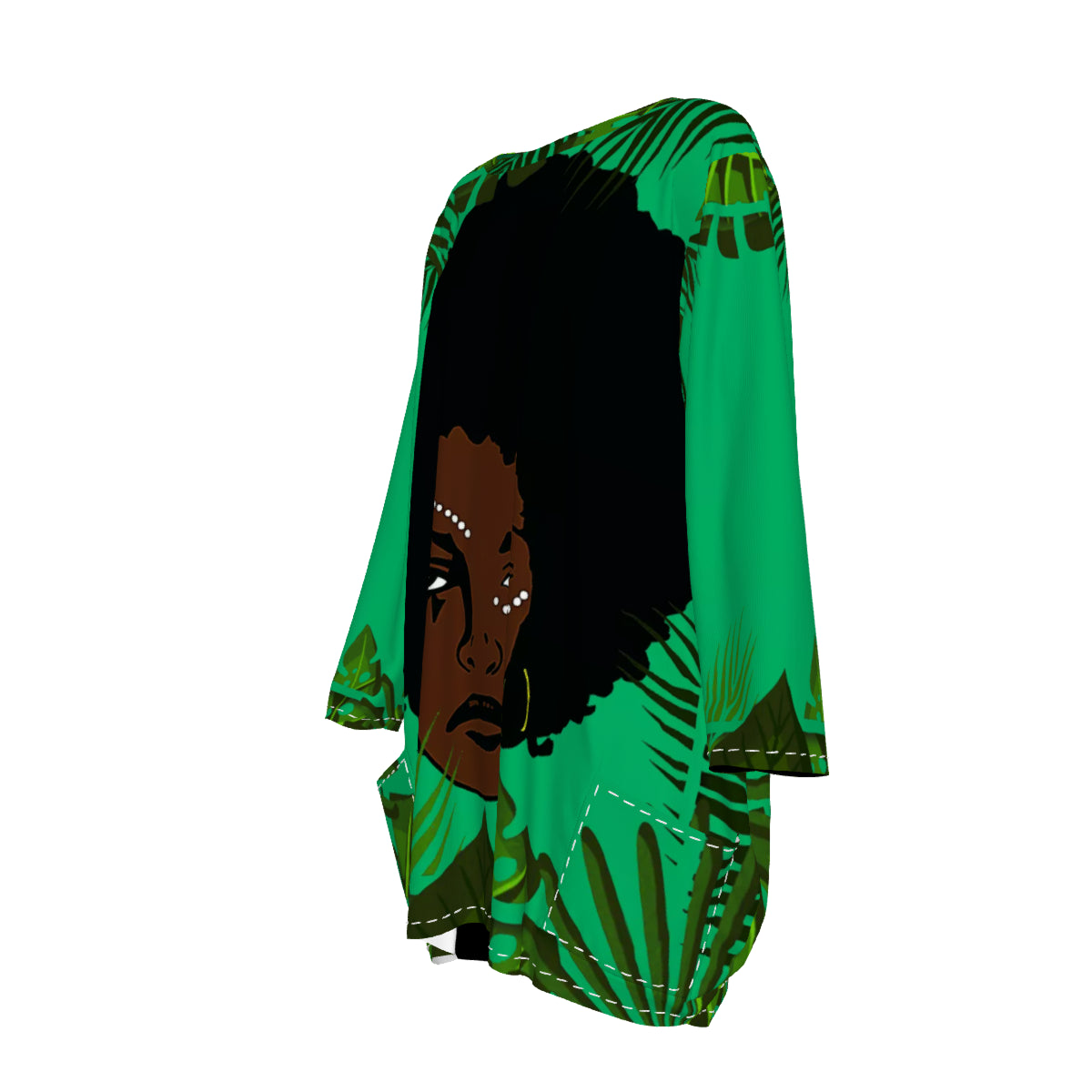 TROPICAL KWEEN FOREST  Women's Loose Crew Neck shirt