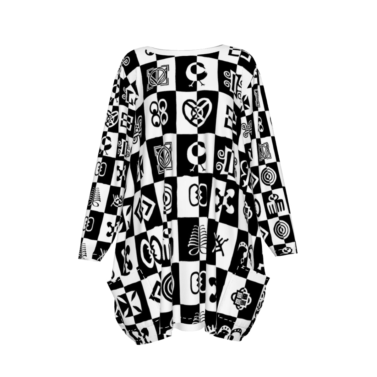 ADINKRA PUZZLE Women's Loose Crew Neck shirt