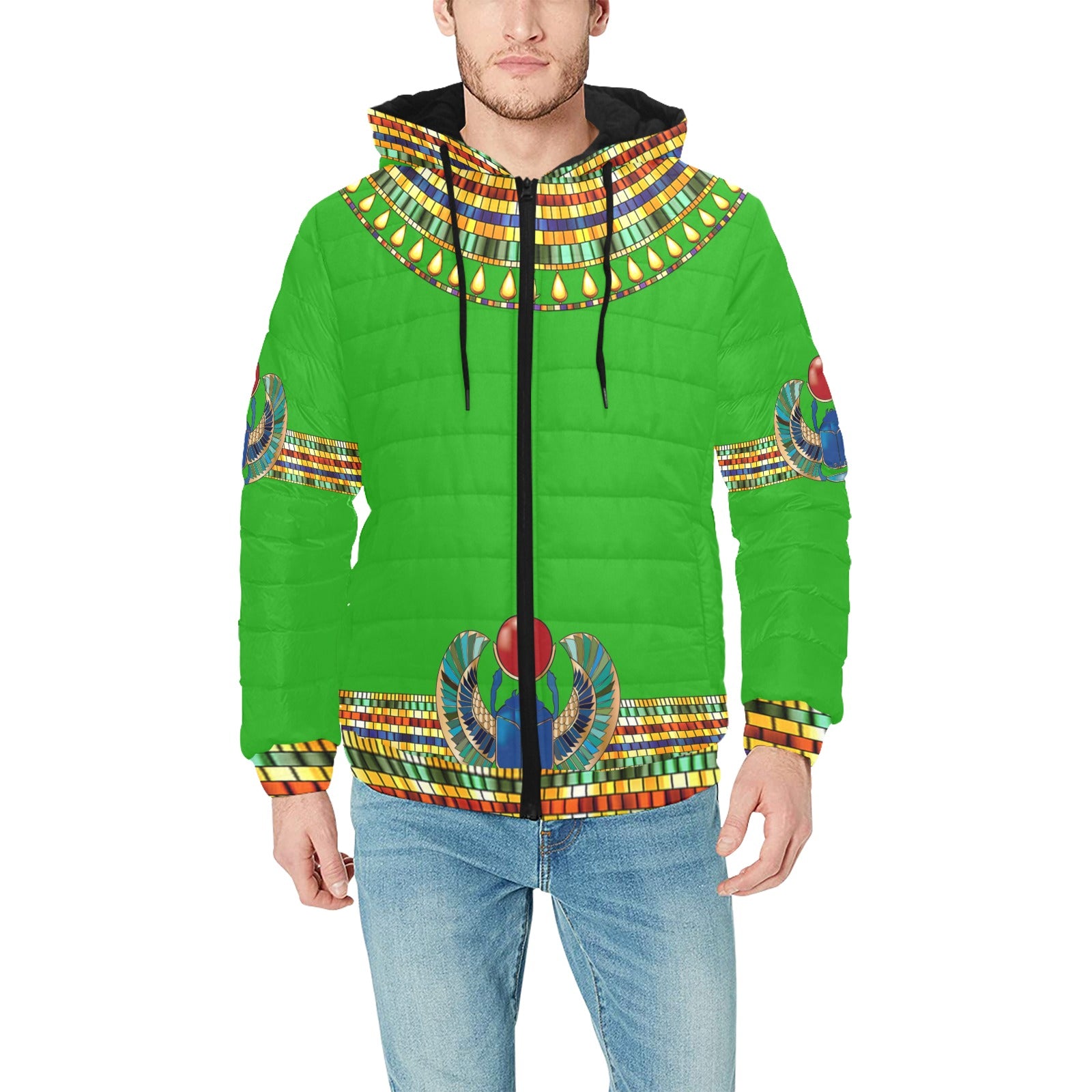 MEDJAY Men's Padded Hooded Jacket