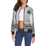 RUE DE PARIS All Over Print Bomber Jacket for Women (Model H19)