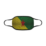 FR GUYANA FLAG Mouth Mask in One Piece (2 Filters Included)