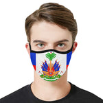 HAITI FLAG Mouth Mask in One Piece (2 Filters Included)