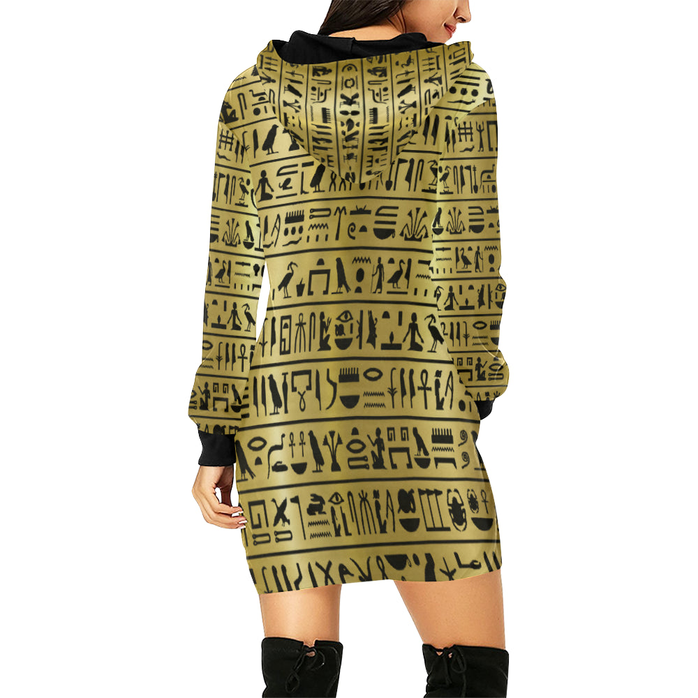 MEDU NETER All Over Print Hoodie Mini Dress