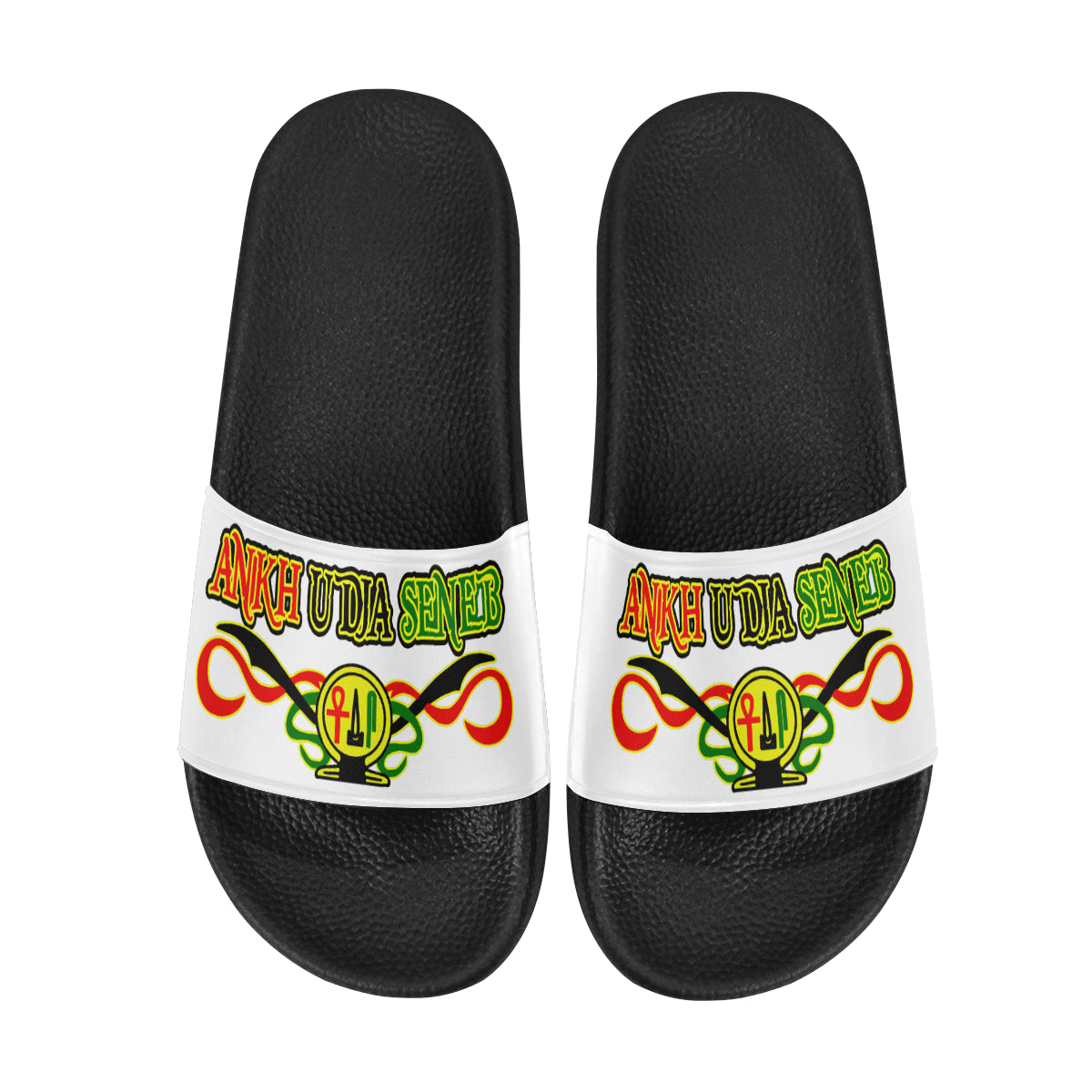 ANKH UDJA SENEB SHEN WHT Women's Slide Sandals