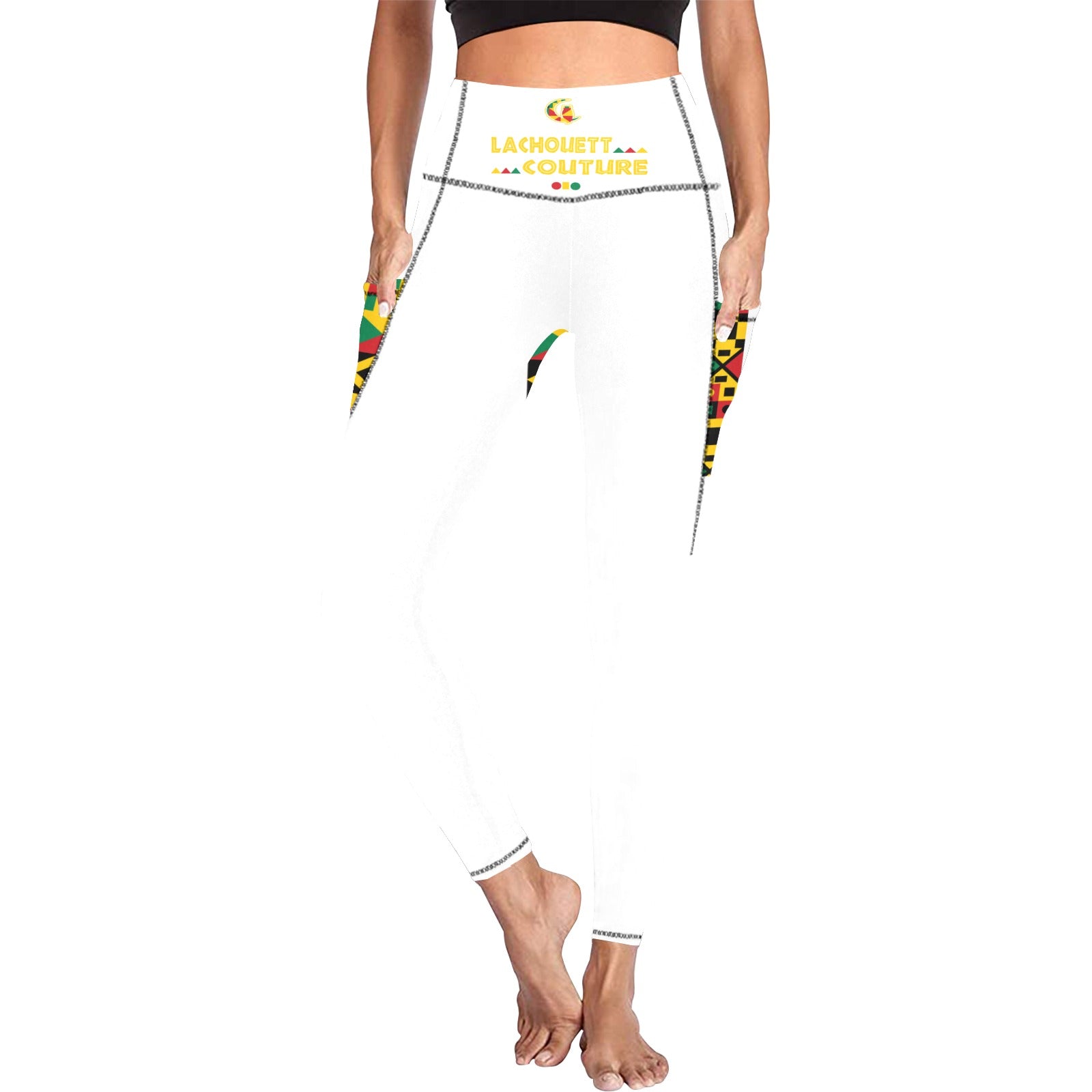 KENTE BUTAN Leggings with Pockets