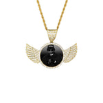 EAZY DUZ IT Wings Gold Pendant with Rope Chain