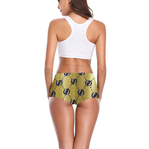 GOLDIE BLUE ROYAL TRIANGLE Women's All Over Print Boyshort Panties (Model L31)