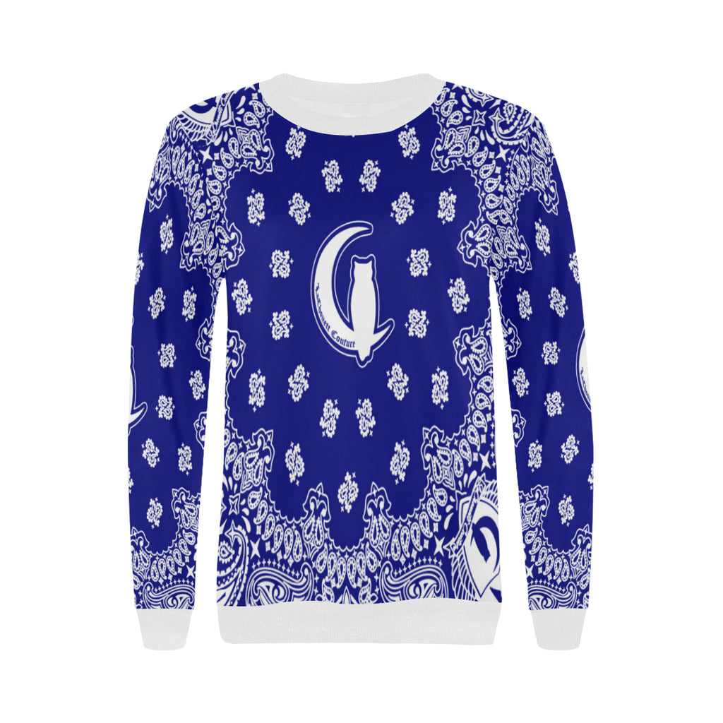 BANDANA Cs'UP Women's Rib Cuff Crew Neck Sweatshirt
