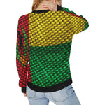 CAP VERT FLAG Women's Rib Cuff Crew Neck Sweatshirt