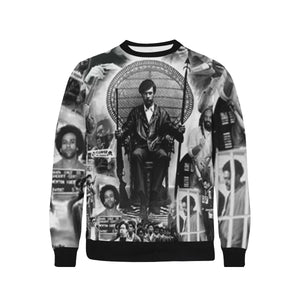 BLACK PANTHER PARTY Men's Rib Cuff Crew Neck Sweatshirt