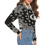 BANDANA BLCC All Over Print Crop Hoodie for Women