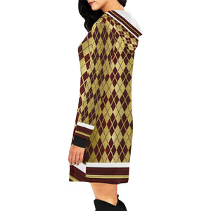 ARLEQUIN BRDX All Over Print Hoodie Mini Dress