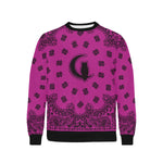 BANDANA PURPLE Men's Rib Cuff Crew Neck Sweatshirt