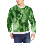 INFINITY GREEN COSMOS Men's Rib Cuff Crew Neck Sweatshirt